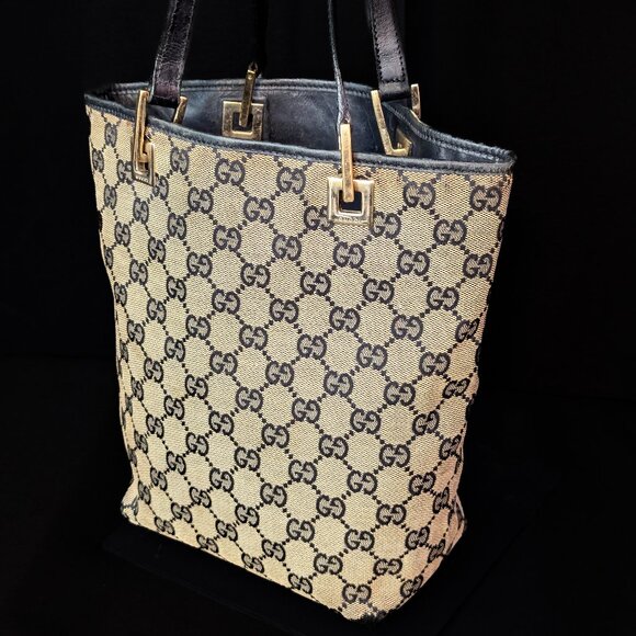 GUCCI GG Canvas Mini Tote Bucket Style Vintage - Picture 1 of 14